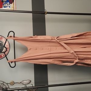 Old navy blush jumpsuit with belt and pockets